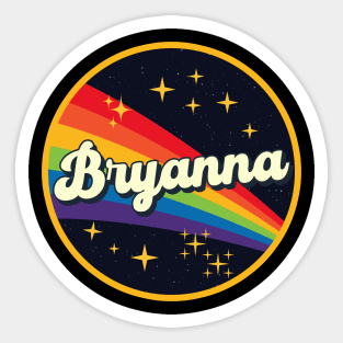 Bryanna // Rainbow In Space Vintage Style Sticker